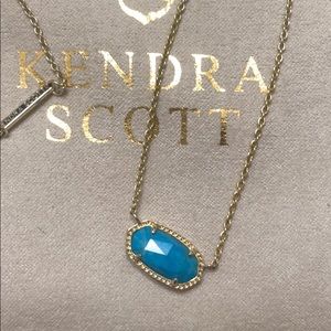 Kendra Scott Jewelry - Kendra Scott Elisa Gold Necklace Veined Turquoise Kendra Scott Jewelry - Kendra Scott Elisa Gold Necklace Veined Turquoise